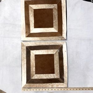 2- New Handmade Real Cowhide Pillow Covers